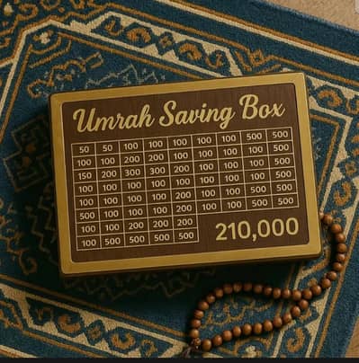 Umrah Saving Box 210000 Tracker Islamic Gift Rs 350