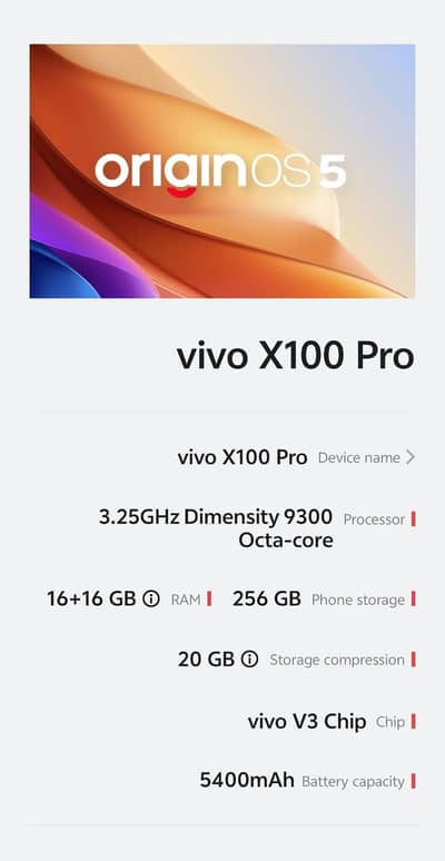 Vivo x 100 pro