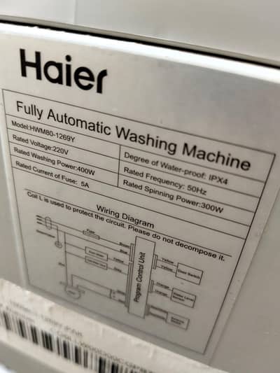 Haier Fully Automatic Machine 8Kg