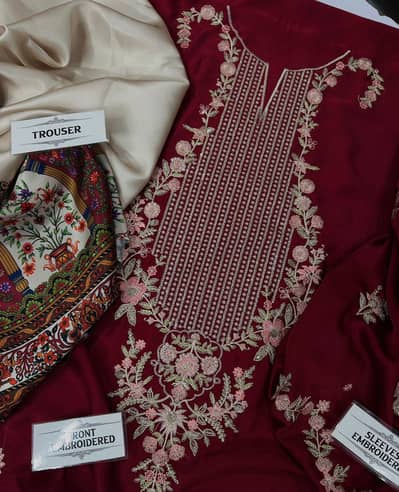premium unstiched 2- piece  silk collection