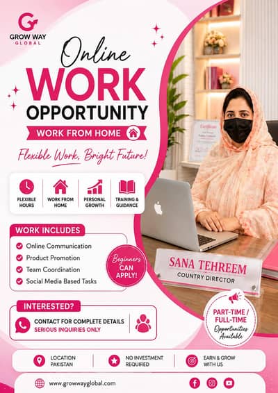 ONLINE WORK OPPORTUNITY