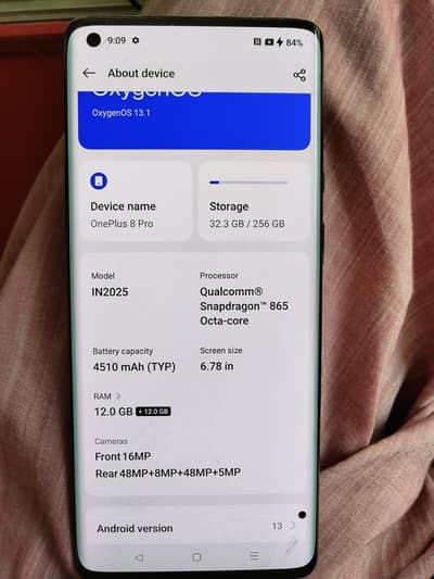 One Plus 8 Pro pta approved pubg king 90fps exchange possible12+12 256