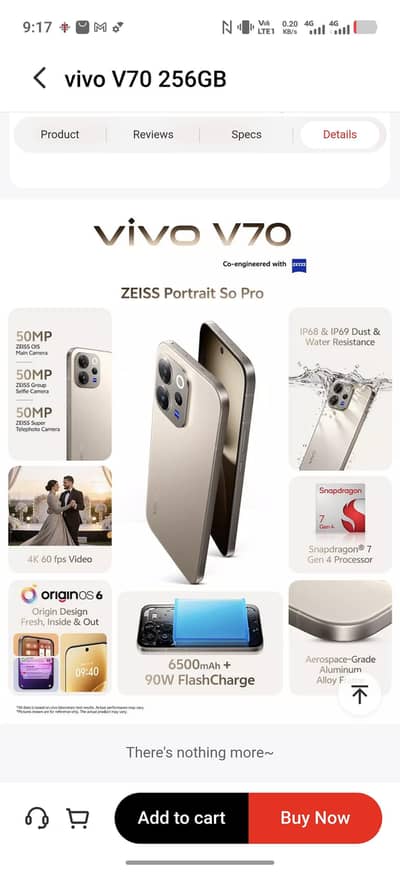 Vivo V70 5G Excelent condition like New