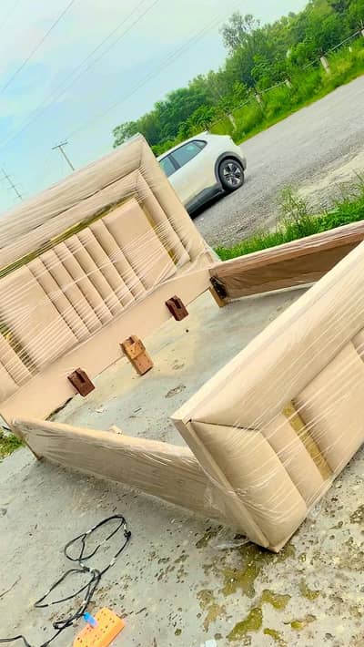 ​Brand New Luxury Velvet Upholstered Double Bed / Modern Design Bed