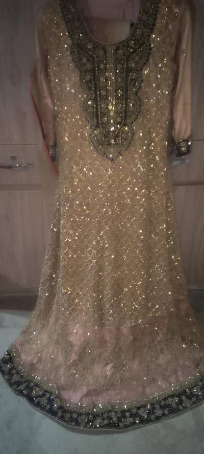 beautiful waleema maxi with 4sided dubata and purse