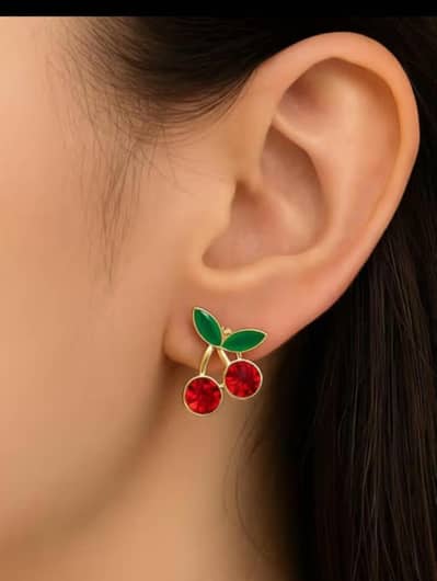 trending cherry  earrings