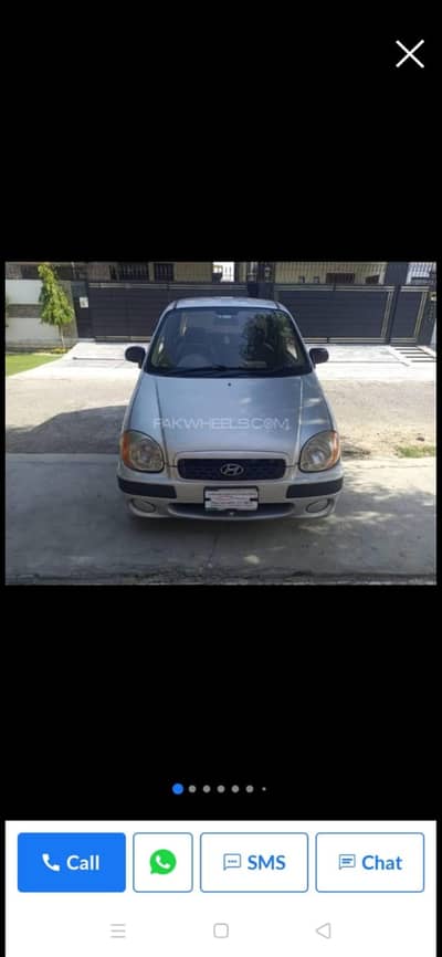 Mint condition Santro 2005 model pakwheel rating is 7