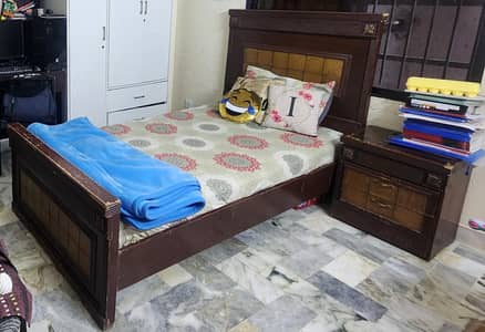 Single Wooden Bed