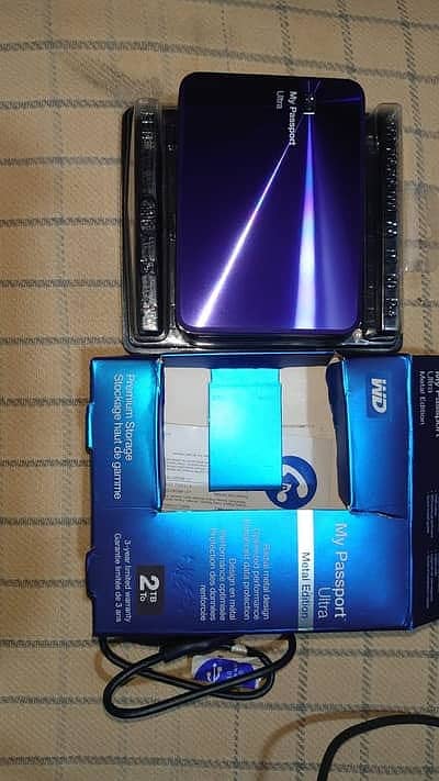 WD My Pasport ultra Metal Edition 2TB External Hard drive -like new