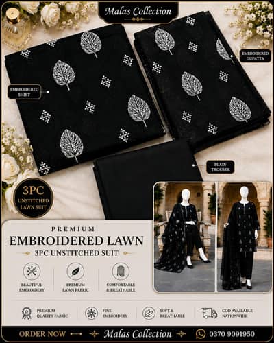 Luxury Embroidered 3pc suits
