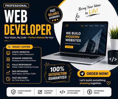 Professional Web Developer | Static & Dynamic Websites