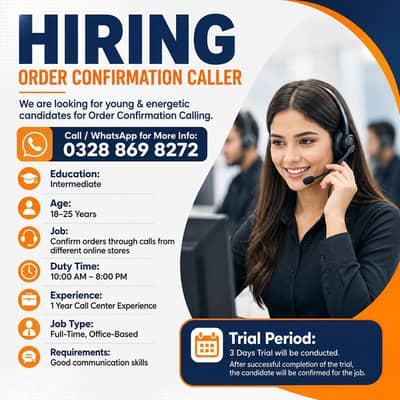 Orders Calls Confirmation Job || Call Center Job || Office Job