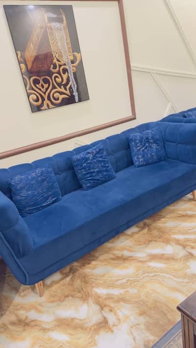 5 Seater Sofa Set with Cushions Molty Foam Seats