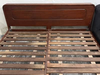 Solid Wood King Size Heavy Double Bed - Pure Lakri (No Plywood)⁠