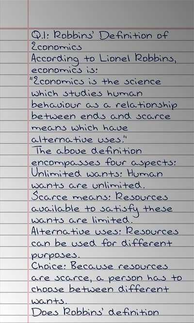 Economics Assignment Solved | Easy Handwritten Answers 