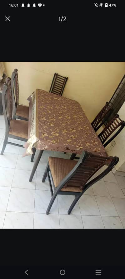 wooden dining table