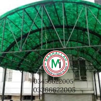 Fiber shades - Garage Shades - fiberglass sheets - car parking shades