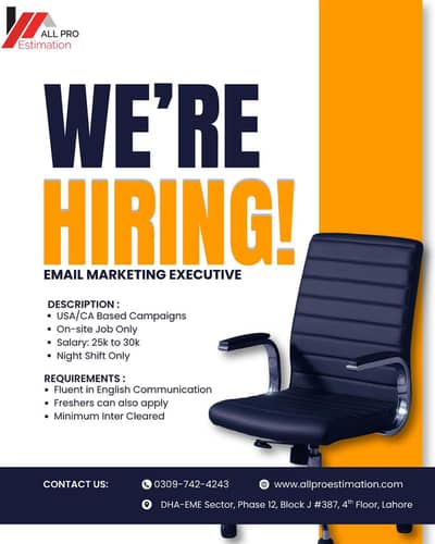 Email Marketing Executive | Marketing Jobs | Estimation Jobs