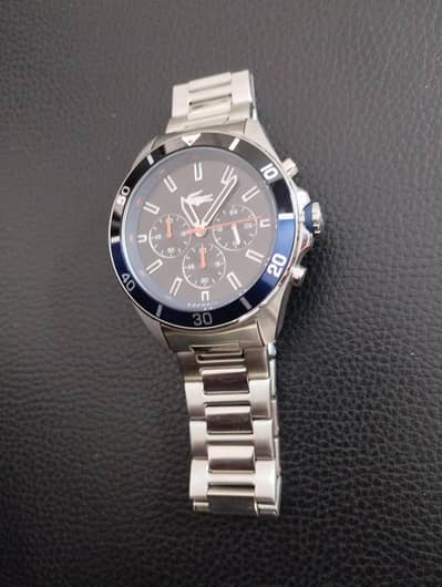 Lacoste Tiebreaker Men's Silver Stainless steel Chronograph Watch