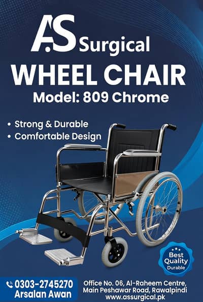 Wheelchair for Patients | Foldable Medical Chair | Heavy Duty Design