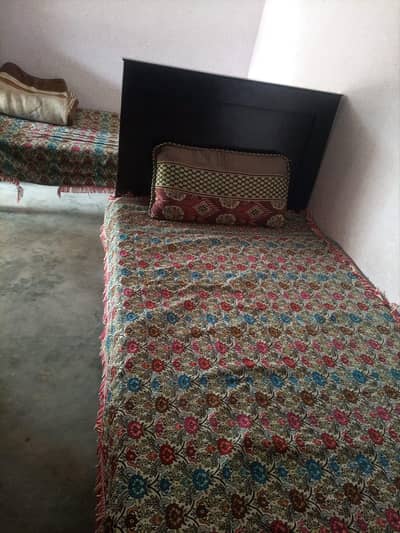 2 single bed 1 coffe sofa