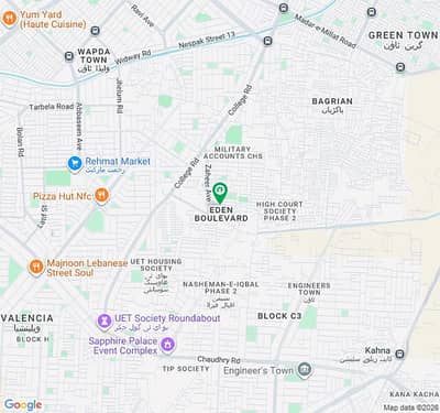 2 MARLA SECOND FLOOR FLAT AVAILABLE ONLY FOR BOYS BACHOLAR NOT FOR FAMILIES IN EDEN BOULEVARD SOCIETY COLLEGE ROAD LAHORE