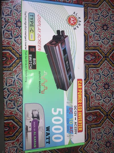 AL Karam 5000W Inverter | 12V DC to 220V AC with Display Screen
