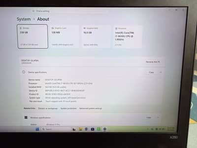 Lenovo Thinkpad X280 TouchScreen i7’8th Generation