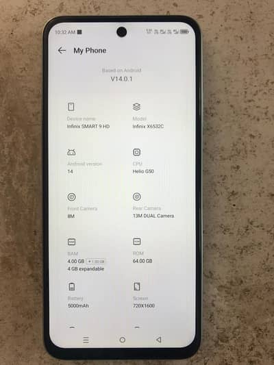 infinix smart 9hd total jenuine sale or xchang