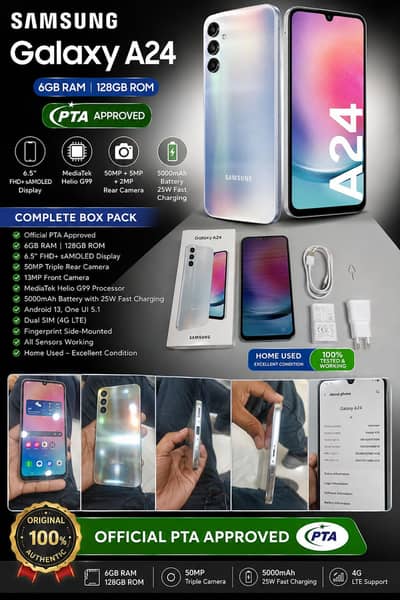 Samsung Mobile A24 128gb official pta exchange Pixel 6