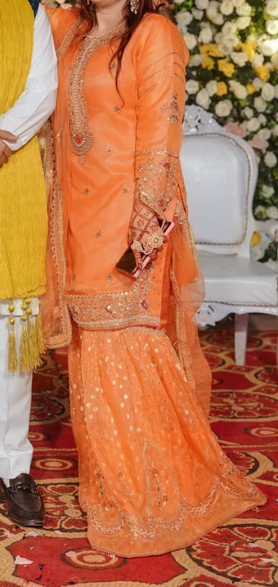 3 pcs gharara burn oringe