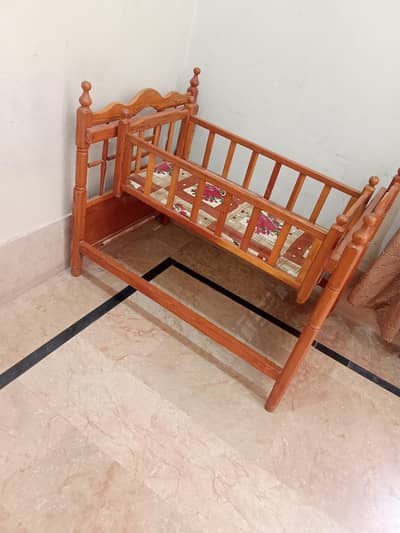 wooden baby cot