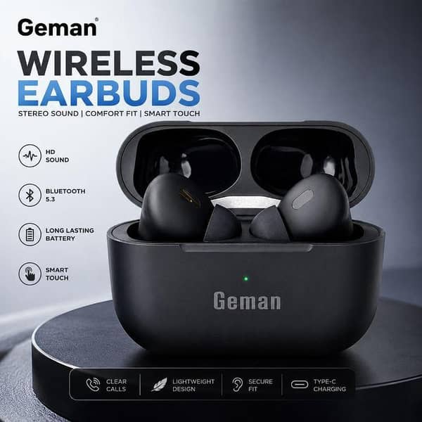 Geman Wireless Earbuds – Premium Sound & Comfort