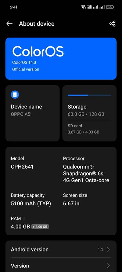 OPPO A5i