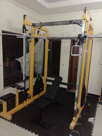 functional trainer cable cross over hyper extension crunches multi gym
