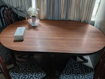 Wooden 8 seater  Dining table with 6 chairs