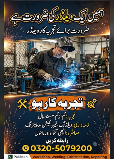 Urgent Requirement: Experienced Welders Needed (Achi Salary)