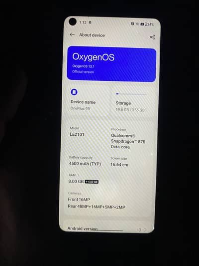 One Plus 9R urgent sale
