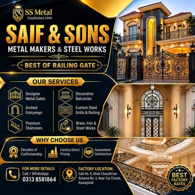 Premium Metal & Steel Works Services | Custom Gates, Railings Services