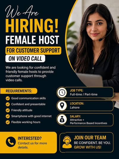 female host required for video support