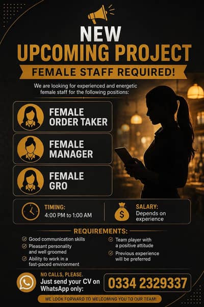 female staff required