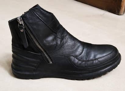 Men’s Black Ankle Boots | Stylish Side-Zipper | Premium Look
