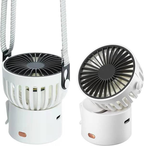 Monstake Portable Mini Fan – USB Rechargeable Handheld, Neck and Desk Fan