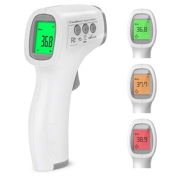 Sweet Dreamers Contactless Infrared Thermometer – LCD Fever Gun for Forehead & Body, No-Touch Instant Read (Baby, Kids & Adults)