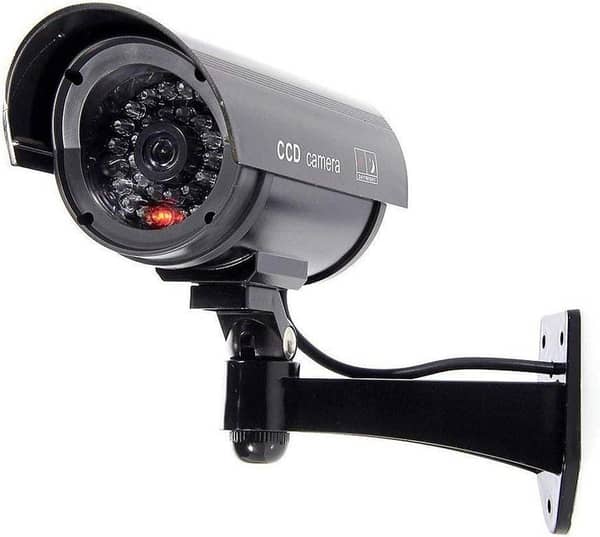 BW 1100B Dummy CCTV Security Camera for Outdoor/Indoor Use with Blinking Light, Bullet Shape (Black)