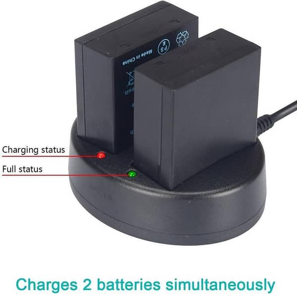 Newmowa Dual USB Charger for Olympus BLH-1 Batteries (OM-D E-M1 II, E-M1 X and more)