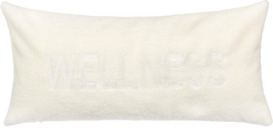 Bath Pillow with Cover and Zip – White, Ergonomic Head and Neck Support
