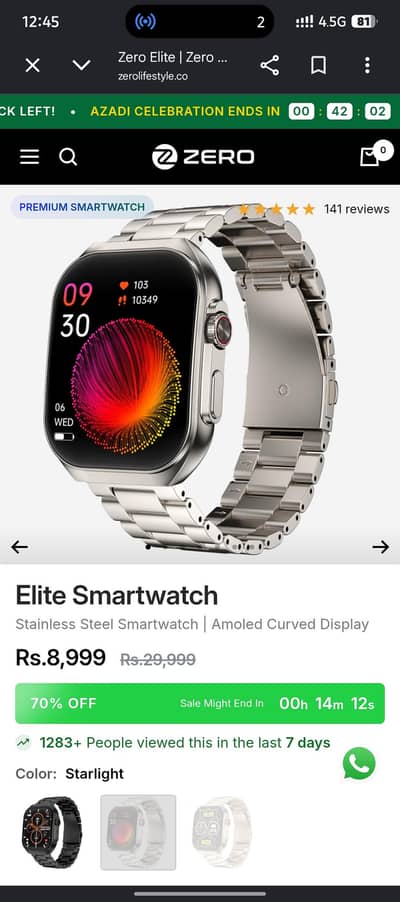 Zero Elite digital watch