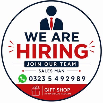 Experienced salesman required for retail and gift store-shop
