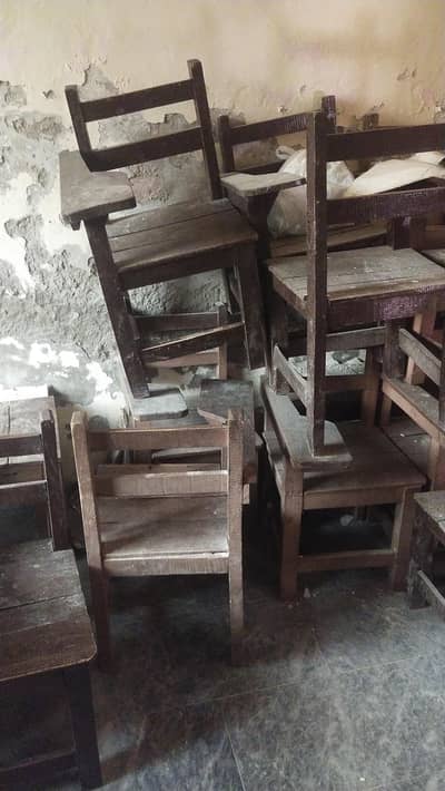 wooden school chair